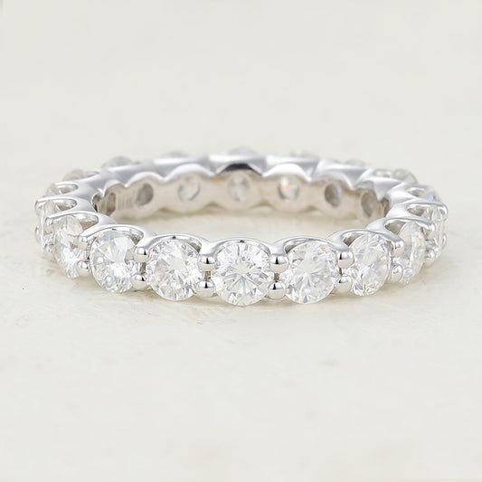 Faith-1.8 TCW Round Moissanite Full Eternity Wedding Band