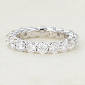 Faith-1.8 TCW Round Moissanite Full Eternity Wedding Band