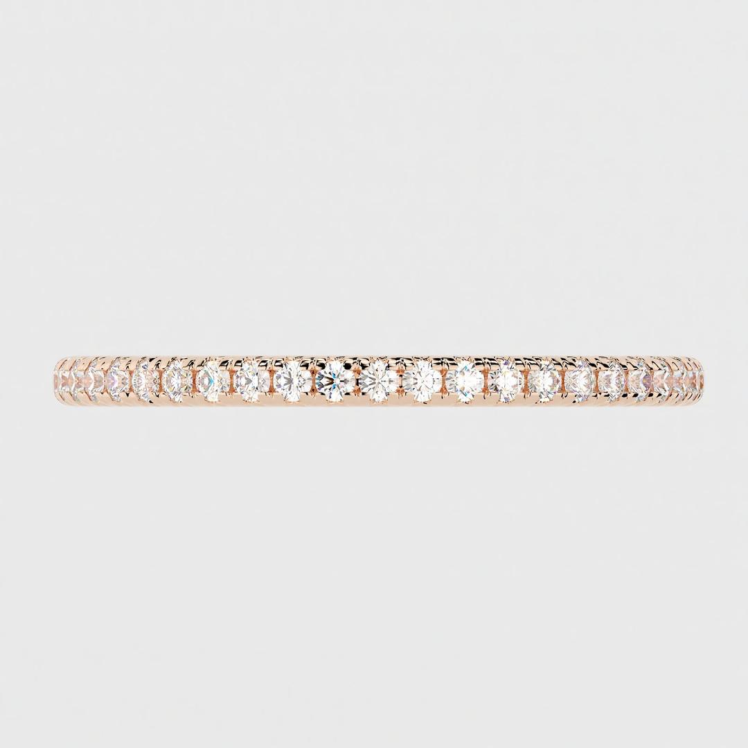 Skylar-0.30 TCW  Round Moissanite Full Eternity Wedding Band