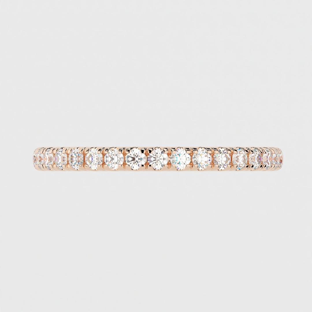 Charles-0.25 TCW Round Moissanite Full Eternity Wedding Band