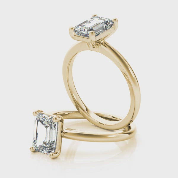 Keira-2.0 Carats Emerald Moissanite Solitaire Engagement Ring