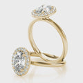 Cecilia-1.50 Carats Oval Moissanite Halo Engagement Ring