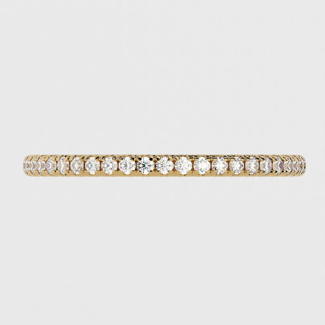 Skylar-0.30 TCW  Round Moissanite Full Eternity Wedding Band