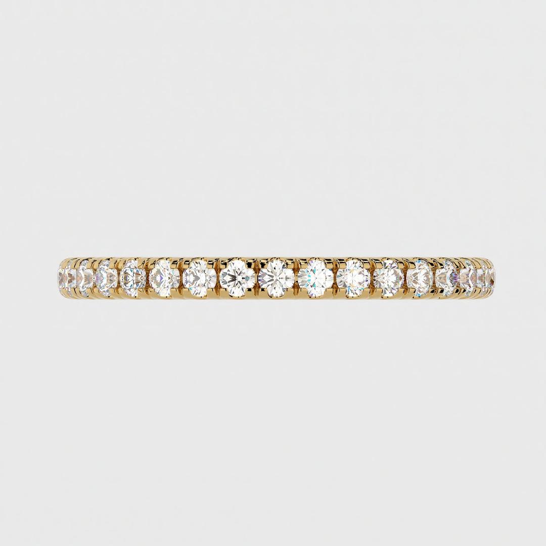 Charles-0.25 TCW Round Moissanite Full Eternity Wedding Band