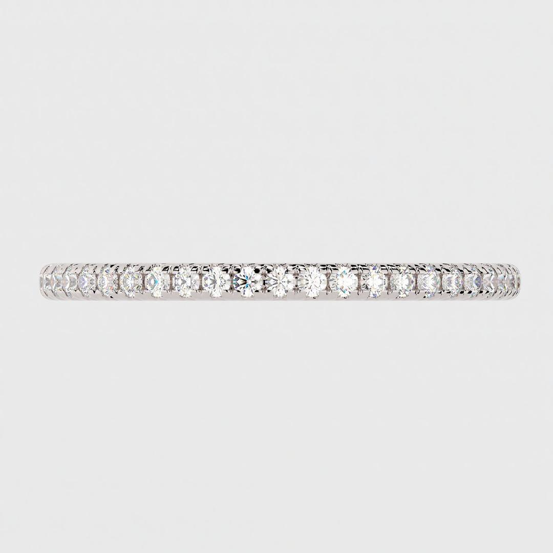 Skylar-0.30 TCW  Round Moissanite Full Eternity Wedding Band