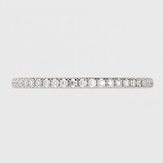 Skylar-0.30 TCW  Round Moissanite Full Eternity Wedding Band