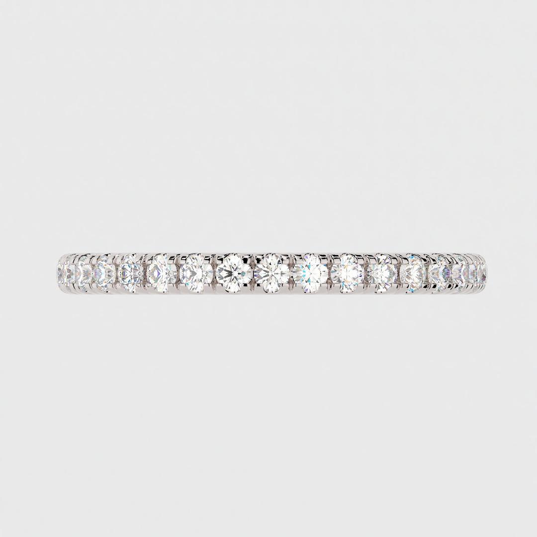 Charles-0.25 TCW Round Moissanite Full Eternity Wedding Band