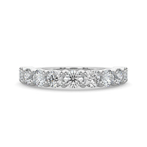 Aurora-0.30 TCW Round Moissanite Half Eternity Wedding Band