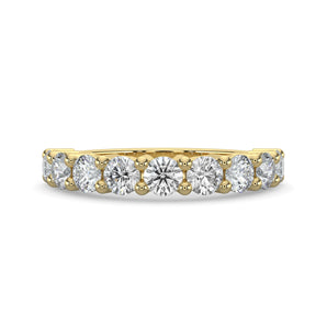 Aurora-0.30 TCW Round Moissanite Half Eternity Wedding Band