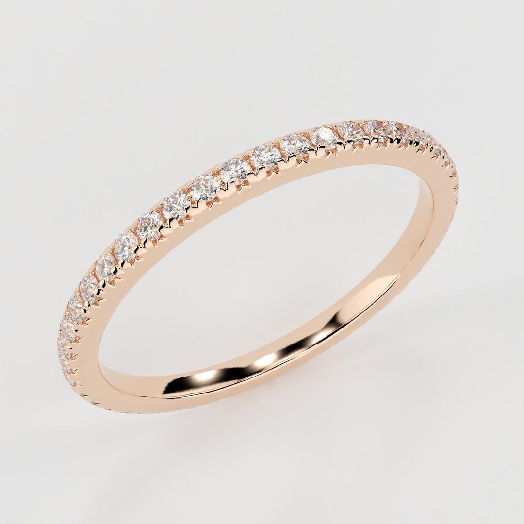 Skylar-0.30 TCW  Round Moissanite Full Eternity Wedding Band
