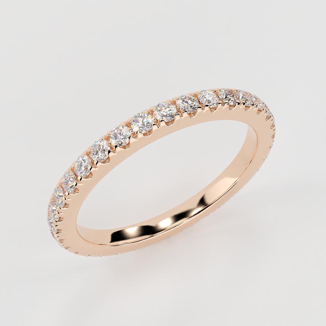 Charles-0.25 TCW Round Moissanite Full Eternity Wedding Band