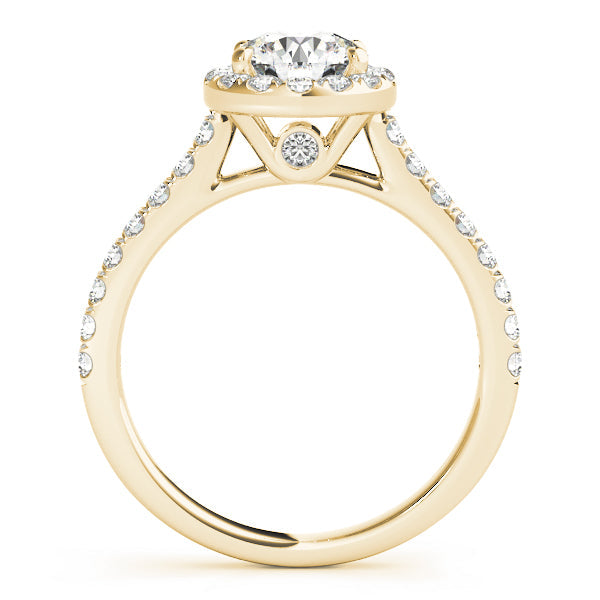 Fiona-1.50 Carats Oval Moissanite Pave Engagement Ring