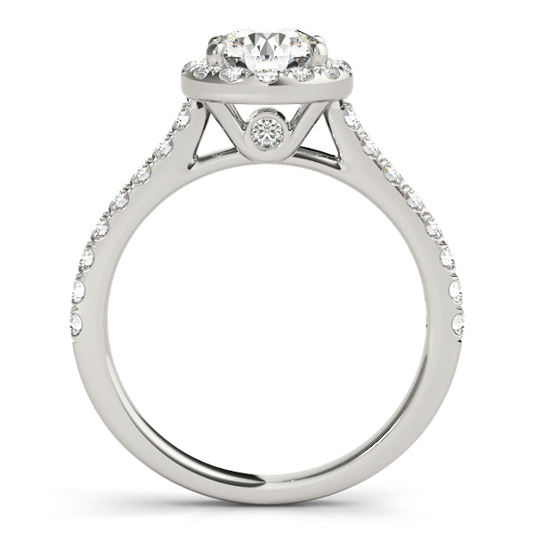 Fiona-1.50 Carats Oval Moissanite Pave Engagement Ring