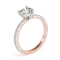 Anastasia-1.20 Carats Round Moissanite Pave Engagement Ring