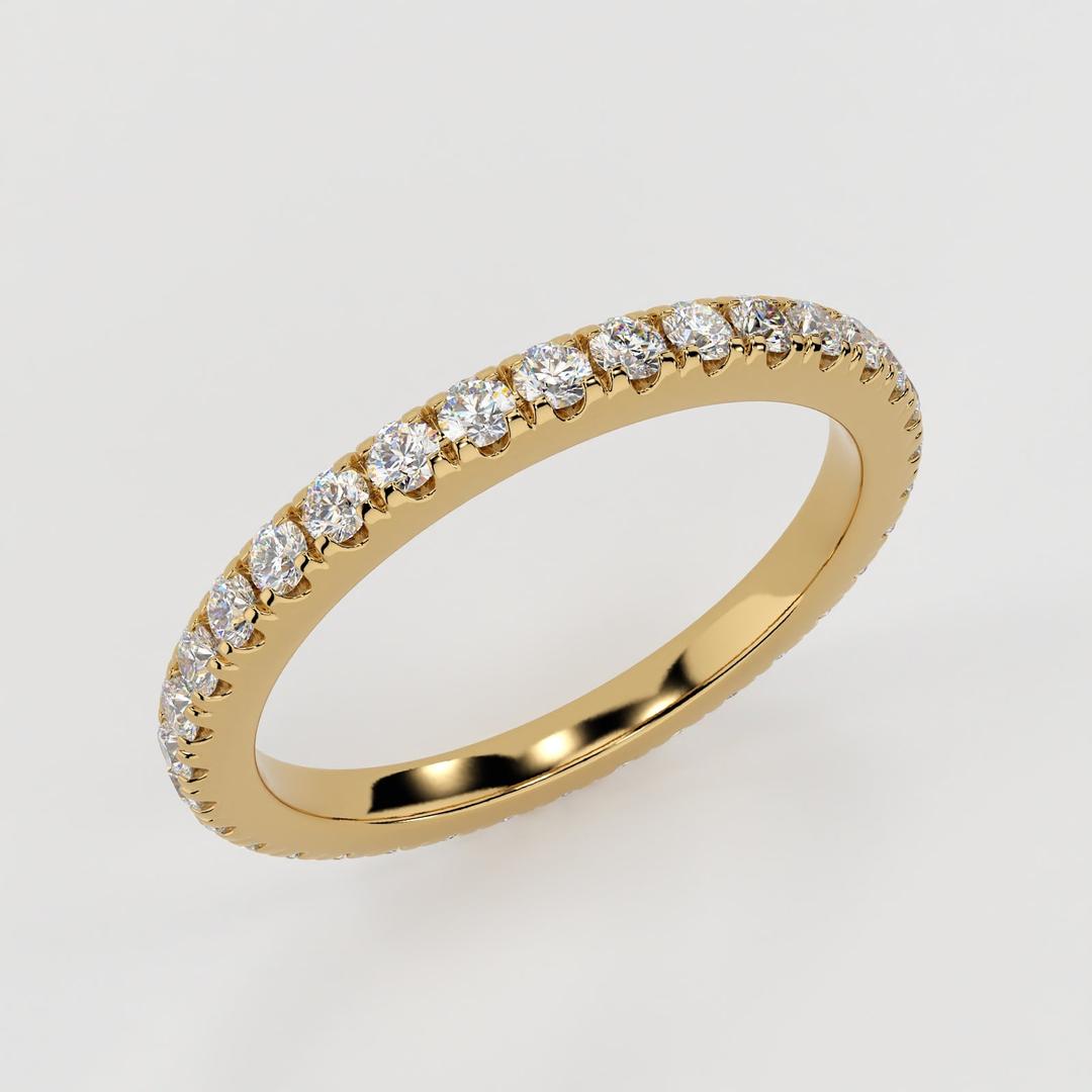 Charles-0.25 TCW Round Moissanite Full Eternity Wedding Band