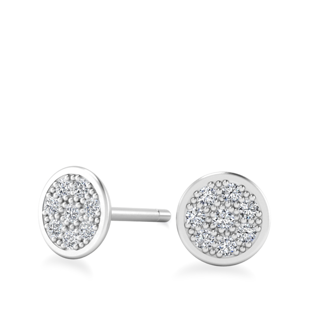 Abigail- 0.16 CT Round Moissanite Petite Stud Earrings