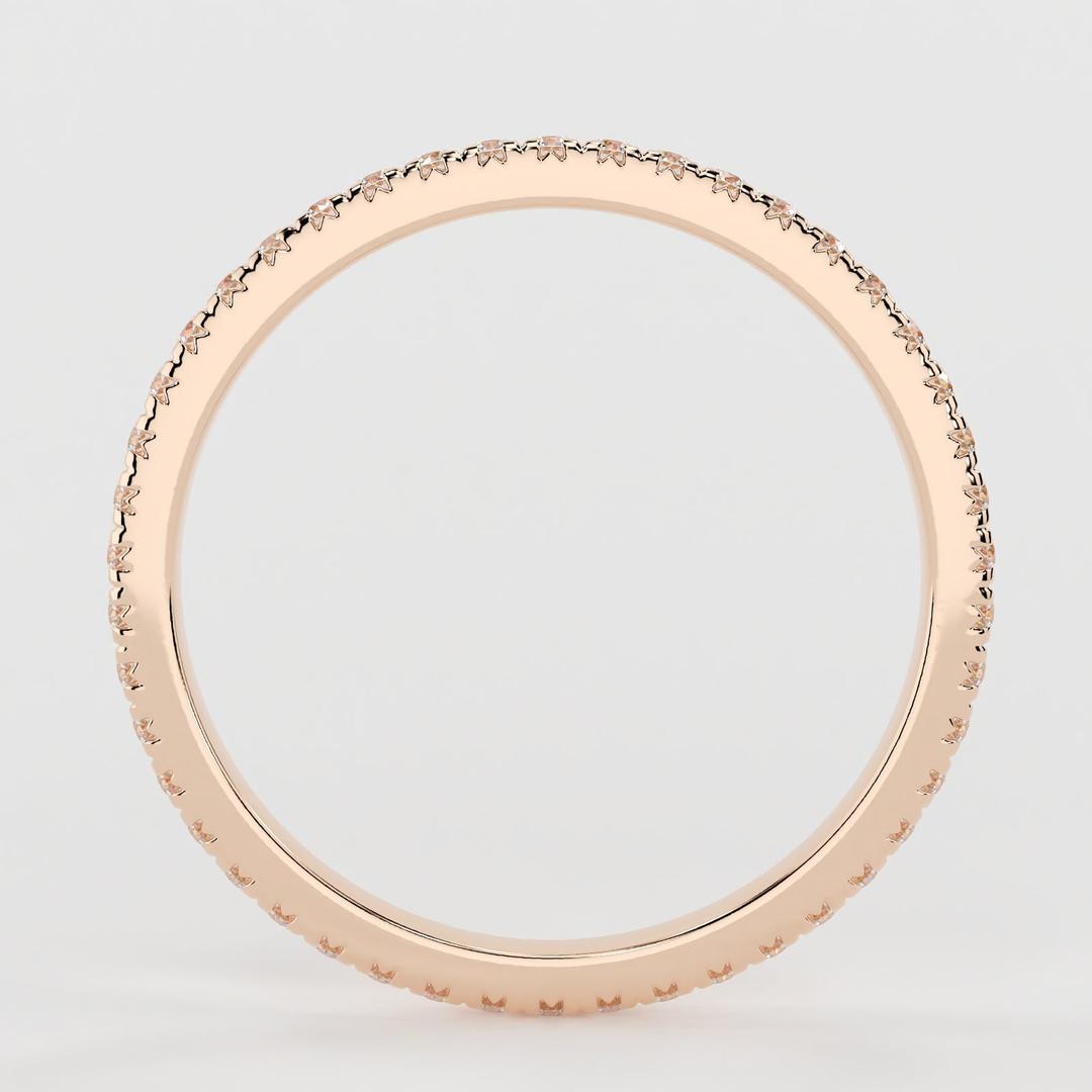 Skylar-0.30 TCW  Round Moissanite Full Eternity Wedding Band