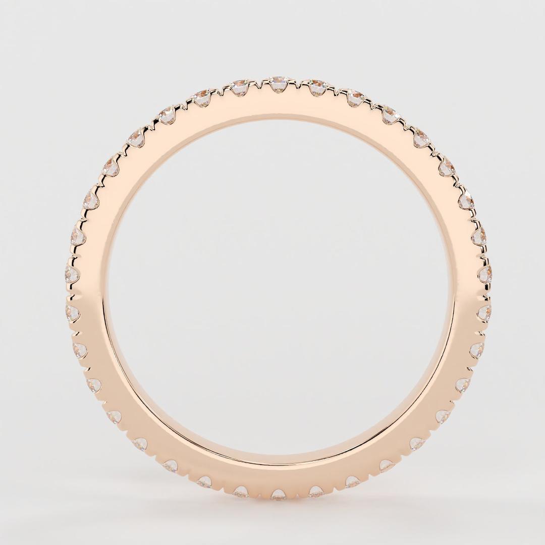 Charles-0.25 TCW Round Moissanite Full Eternity Wedding Band