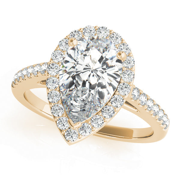 Juliana-2.50 Carats Pear Moissanite Pave Engagement Ring