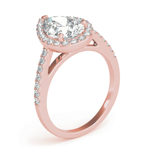Juliana-2.50 Carats Pear Moissanite Pave Engagement Ring