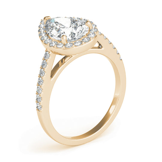 Juliana-2.50 Carats Pear Moissanite Pave Engagement Ring