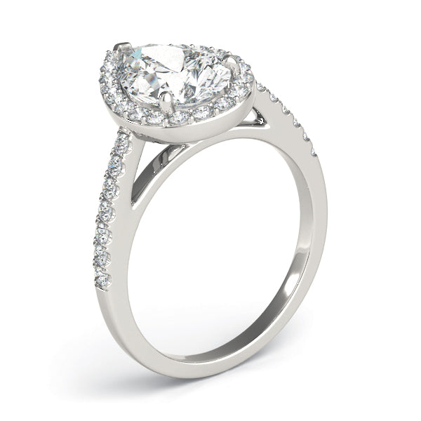 Juliana-2.50 Carats Pear Moissanite Pave Engagement Ring