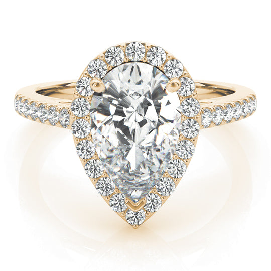 Juliana-2.50 Carats Pear Moissanite Pave Engagement Ring