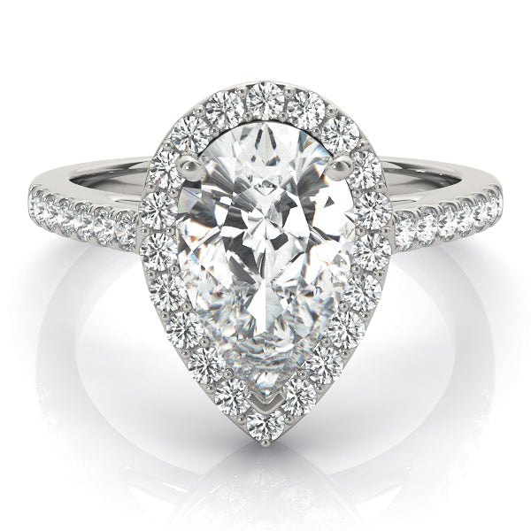 Juliana-2.50 Carats Pear Moissanite Pave Engagement Ring