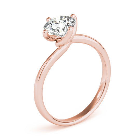 Alaina-1.0 Carats Round Moissanite Solitaire Engagement Ring