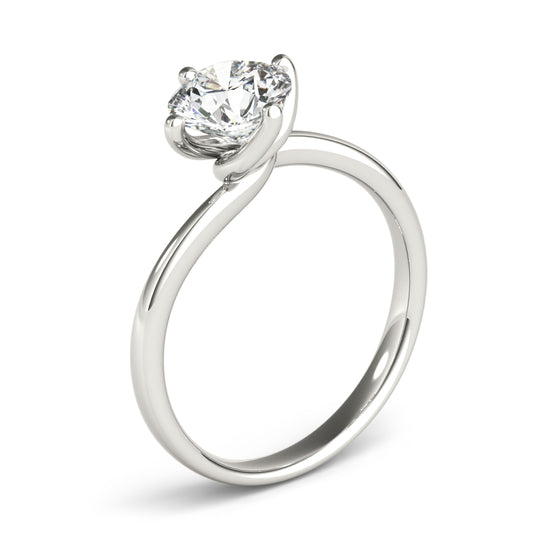 Alaina-1.0 Carats Round Moissanite Solitaire Engagement Ring