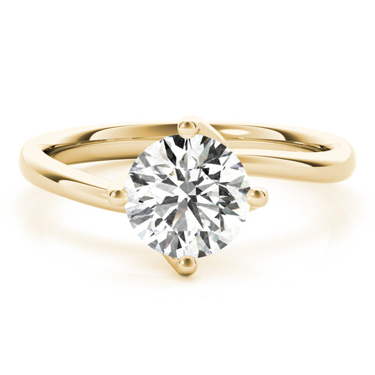 Alaina-1.0 Carats Round Moissanite Solitaire Engagement Ring