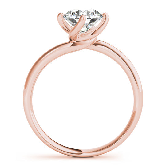 Alaina-1.0 Carats Round Moissanite Solitaire Engagement Ring