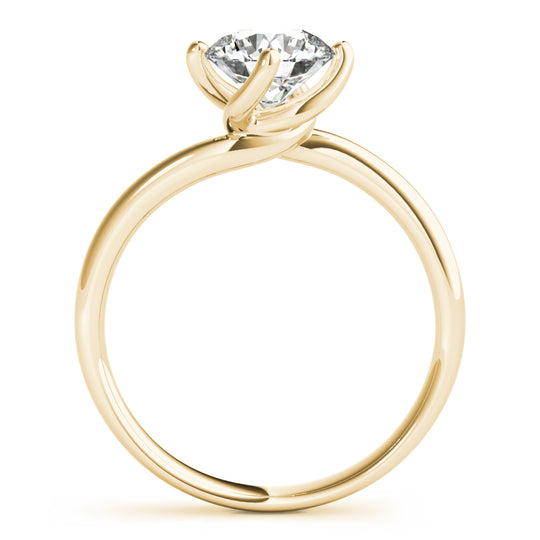 Alaina-1.0 Carats Round Moissanite Solitaire Engagement Ring