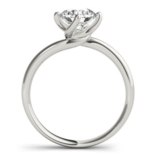 Alaina-1.0 Carats Round Moissanite Solitaire Engagement Ring