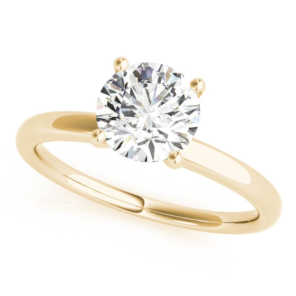 Alana-1.20 Carats Round Moissanite HIdden Halo Engagement Ring
