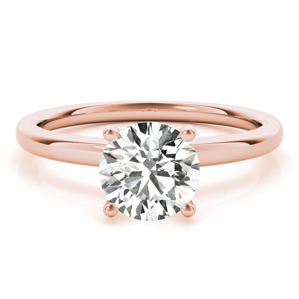 Alana-1.20 Carats Round Moissanite HIdden Halo Engagement Ring