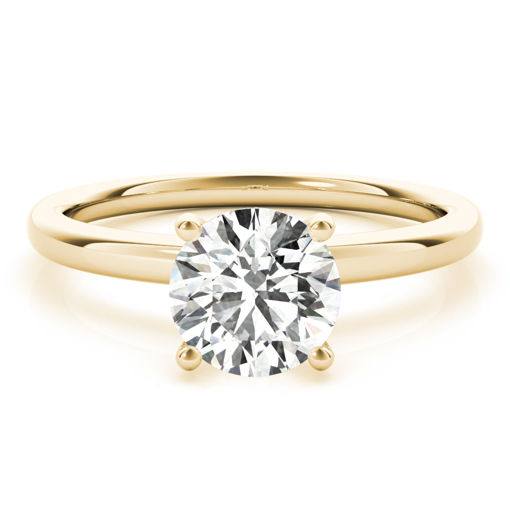 Alana-1.20 Carats Round Moissanite HIdden Halo Engagement Ring