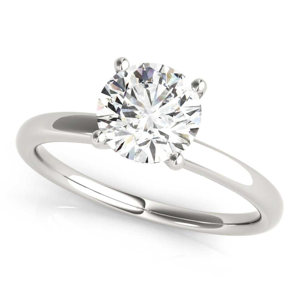 Alana-1.20 Carats Round Moissanite HIdden Halo Engagement Ring