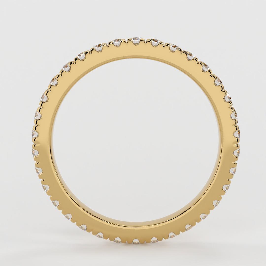 Charles-0.25 TCW Round Moissanite Full Eternity Wedding Band
