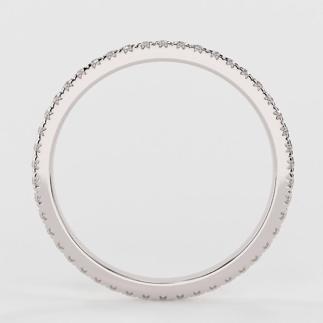 Skylar-0.30 TCW  Round Moissanite Full Eternity Wedding Band