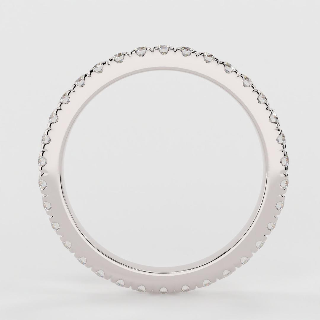 Charles-0.25 TCW Round Moissanite Full Eternity Wedding Band