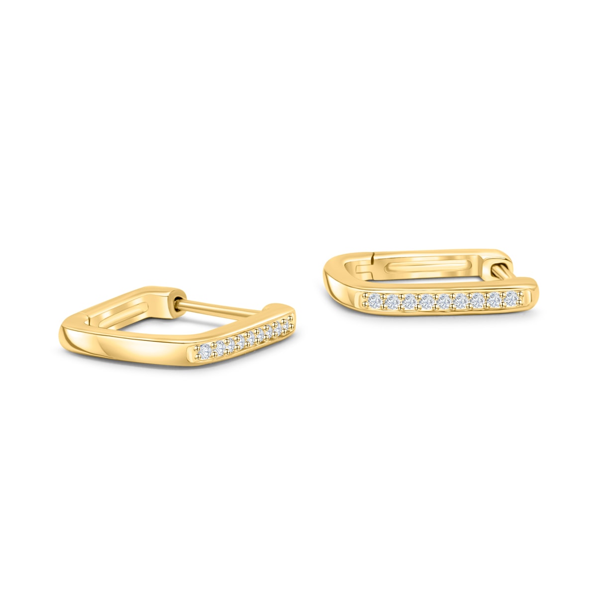 Stella- 0.05 TCW Round Moissanite Pave Stud Earrings