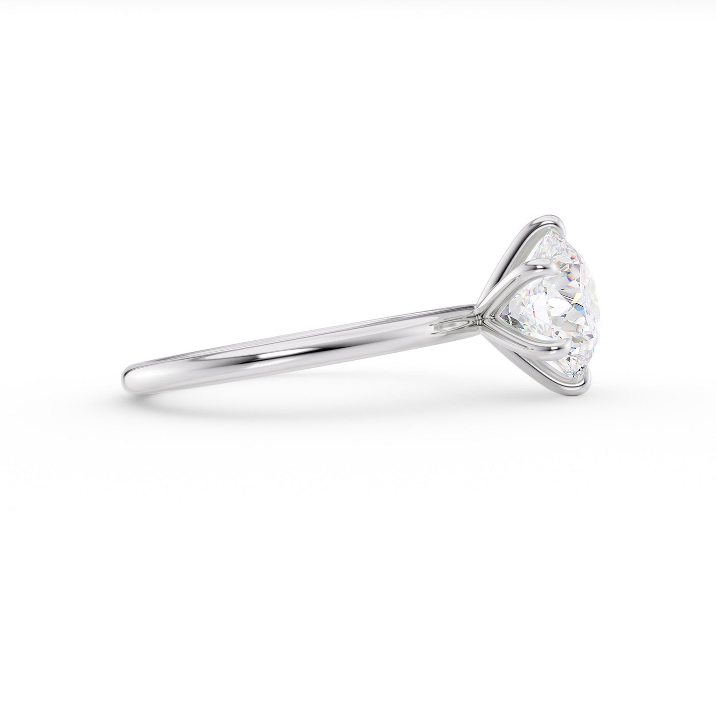 Aria-1.50 Carats Round Moissanite Solitaire Engagement Ring