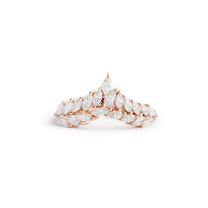 0.50 TCW Marquise Lab Grown Eternity setting Wedding Band