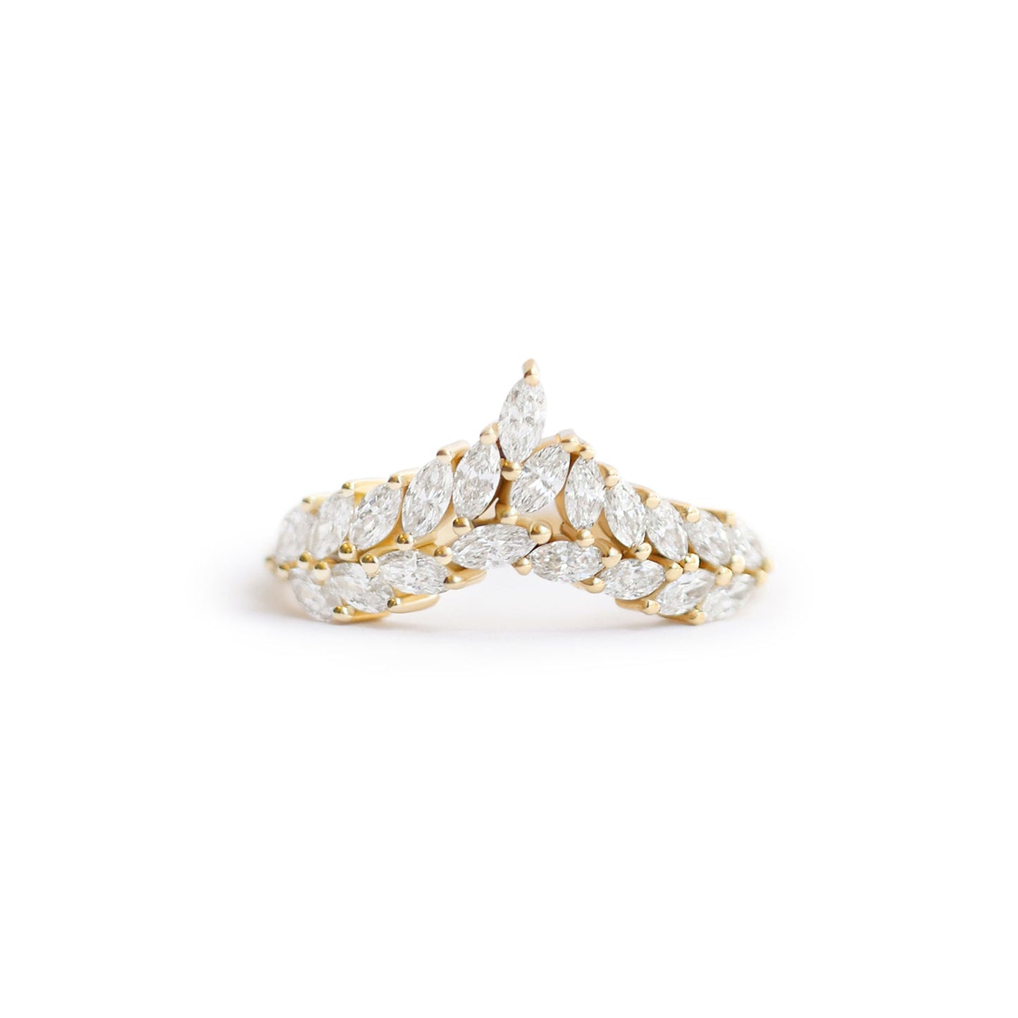 0.50 TCW Marquise Lab Grown Eternity setting Wedding Band