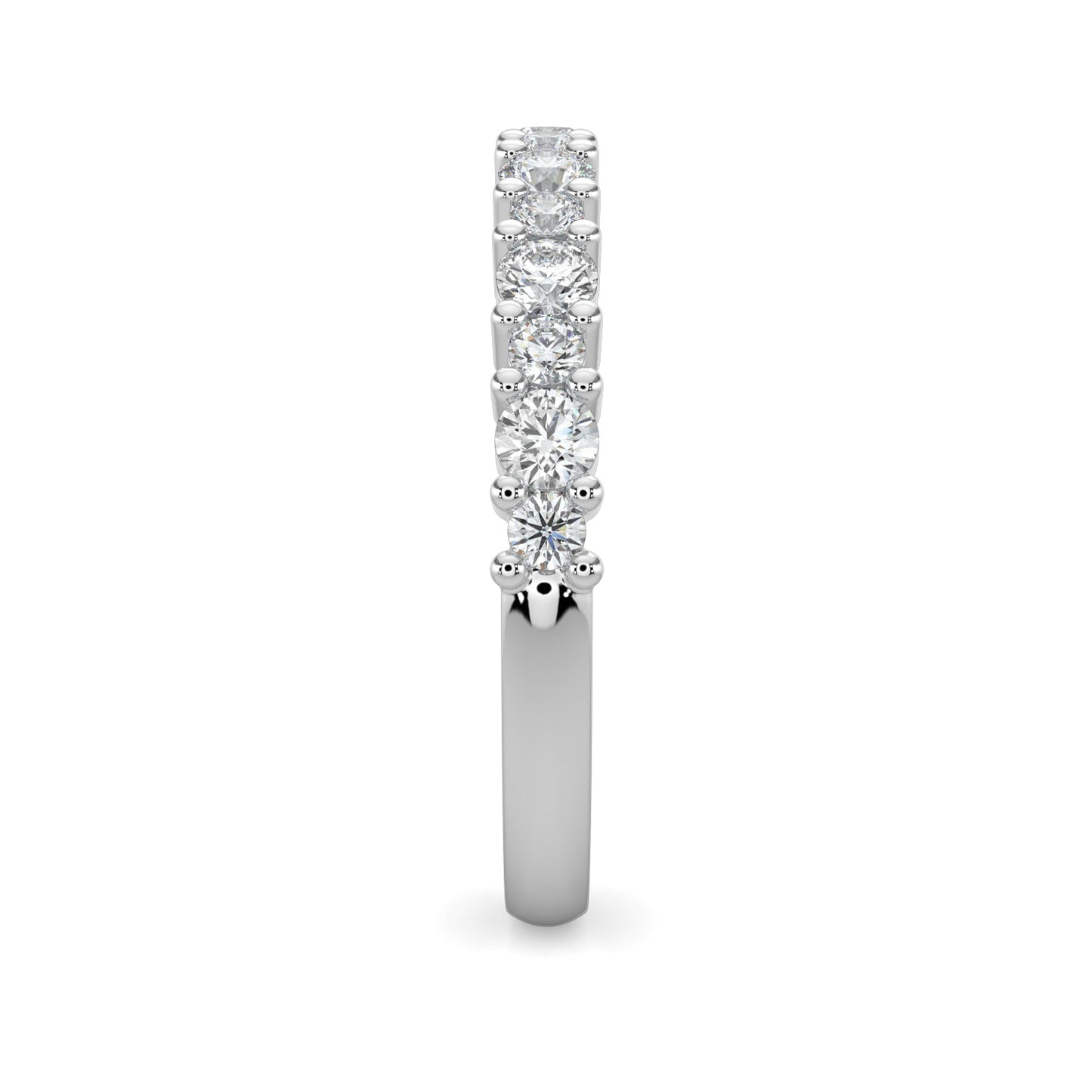 Madelyn-0.35 TCW Round Moissanite Half Eternity Wedding Band