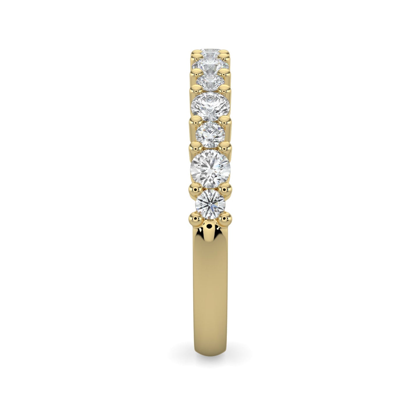 Madelyn-0.35 TCW Round Moissanite Half Eternity Wedding Band