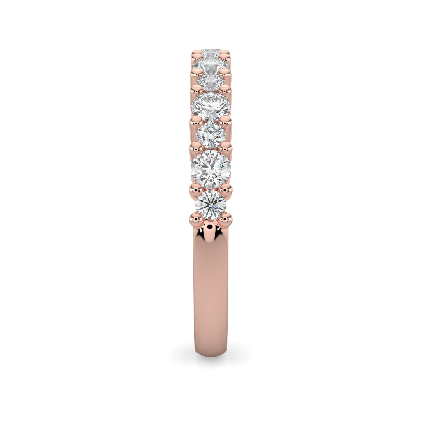 Madelyn-0.35 TCW Round Moissanite Half Eternity Wedding Band