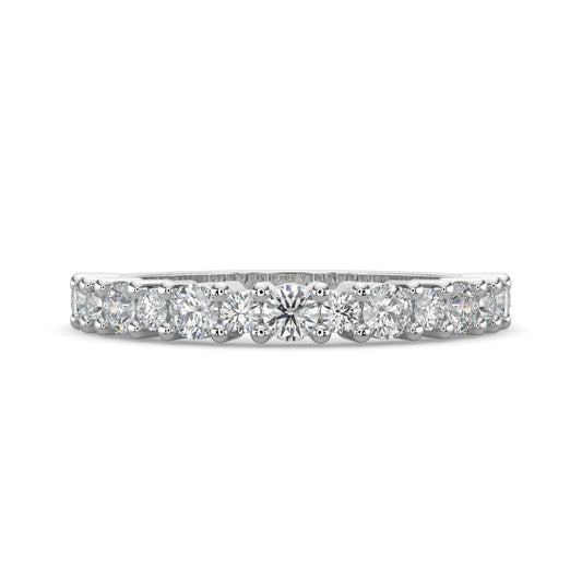 Madelyn-0.35 TCW Round Moissanite Half Eternity Wedding Band