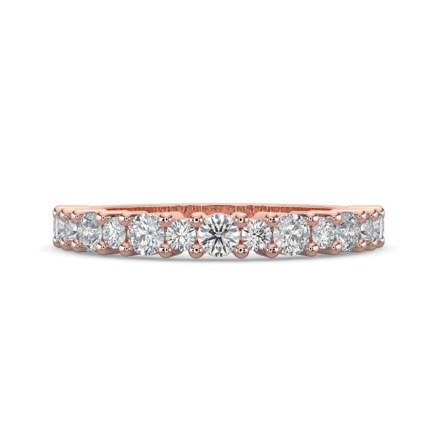 Madelyn-0.35 TCW Round Moissanite Half Eternity Wedding Band